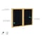 Ghent Enclosed Bulletin Board, 2 Door, Rcycl, Oak Frame, 3 ft H x 5 ft W, Black PW23660TR-BK - alternate 2
